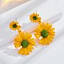 Flower Personality Small Fresh Petals Earrings Female Temperament Simple Metal Flower Stud Earrings