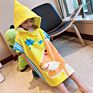 Formaldehyde Free Soft Cartoons Dinosaur Shark Swimwear Cover up Boy Kids Hooded Beach Wear Cape Bath Towel with Hat