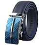 Gina Free Logo Men's Real Leather Ratchet Dress Belt with Automatic Buckle