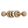 Gym Ring Rodent Silicone Beads Newborn Montessori Rattles Toys Wooden Baby Teether