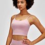 in Built Bra Short Style Sports Yoga Wear Crop Fitness Workout Women's Tank Cami Tops