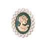 Jaenones Vintage Rhinestone Brooches Queen Head Portrait Brooch Cameo Brooch Sets