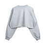 Jl-10213 In-Stock Items Printing Cotton Short Brown Hoodie Sweatshirts Women Crop Top Fleece Lined Hoodie