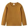 Jl-10806 Logo Super Soft Cotton round Neck Long Sleeve T Shirt Kids Solid Color Blank Children T-Shirts