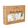 Kangobaby 5 Pack Multi-Functional 60*60 Bamboo Cotton Toddler Muslin Blanket Print Baby Burp Cloth Set