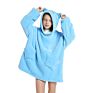 Kids Design Animal Rabbit Oversized Grey Sherpa Sweatshirt Wearable Hooded Blankets Hoodie Blanket