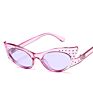 Ladies Glasses Sunglasses Women Clear Cat Eye Diamond Sunglasses Small. Lens Sunglass