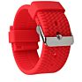 Ladies Red Color Tire Grain anti Skid Quick Release Rubber Silicone Watch Straps