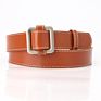 Lady Alloy Square Buckle No Hole Waist Belt Adjustable Jeans Pu Belt for Woman