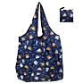 Large Capacity Grocery Food Plaid Tote Bag Supermarket Foldable Blue Reuseable Shopping Bags Logo Printed