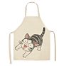 Latest Promotion Price Design Reusable Cute Cartoon Cat Print Kitchen Non-Waterproof Apron