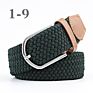 Leisure 25 Solid Color Pin Buckle Elastic Stretch Braided Waist Belts