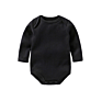 Long-Sleeve 100% Cotton Baby Bodysuit Multi-Color Unisex Baby Solid Boy Rompers