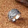 Lotus Silver Plated Vintage Style Rings Hip Hop Ring for Men
