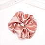 Lovely Silk Hair Scrunchies Fabric Hair Accessories Solid Color Rubber Band Satin Hair Scrunchies