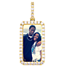 Memory Photo Frame Medallions Necklace&Pendant in Silver with Tennis Chain Hip Hop Jewelry Personalized Cubic Zircon Gift