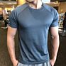 Men Activewear T Shirts 100% Polyester T Shirts Gym Elastane Athletic Quick Dry Top Shirts Mens