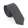 Men Cotton Solid Color Slim Necktie Stripe Skinny Tie for Wedding Party