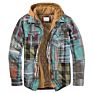 Mens Plaid Thick Casual Jacket