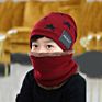 Men's Woolen Hats for Autumn and Warm Knitted Parent-Child Hat Bib Suits Warm Hats