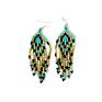 Mexican Chaquira Women Earrings Handmade Beaded in Mexico For