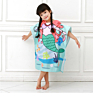 Microfiber Kids Cartoon Print Beach Towel Poncho, Children Beach Poncho, Kids Hooded Beach Poncho Towel