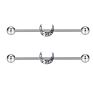 Mix Styles 50Pcs Surgical Steel Industrial Barbell 14G Earrings Tragus Piercing Cartilage 38Mm 1&1/2 Inch Long Bar Body Jewelry