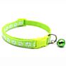 Multi Colors Paw Print Adjustable Nylon Pet Cat Dog Collar with Bell