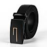 N936 Adjustable Business and Casual Automatic Belt Black Genuine Leather Belts for Men