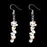 Natural Crystal Stone Beaded Earrings Multicolor Stones Tassel Hook Earrings