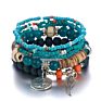 Natural Stones Bracelet for Women Tassel Charm Set Lady Jewelry Boho Bracelet