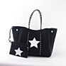 Neoprene Beach Tote Bag Women Shopping Bag Light and Soft Fabric Extra Large Capacity Eco-Friendly Single Shoulder Bag