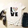 Newest Design Casual Love Letter Printing 4Xl plus Size T-Shirt Short Sleeve O-Neck Loose Women's T-Shirt