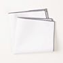 Novelty Mens Solid White Color 100% Cotton Pocket Square