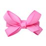 One Piece Grosgrain Ribbon Bow Hairpin Girl's Hair Bows Boutique Solid Hair Clip Handmade Bowknot Clip for Kids Hair Accessories