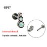 Opal Labret Stud Cz Gem Earring Ear Tragus Cartilage G23 Titanium & Surgical Steel Flat Bar Threaded Body Piercing Jewelry