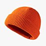 Outdoor Slouchy Running Knitted Ribbed Beanie Hat Acrylic Cuffed Knit Fisherman Beanie Hat