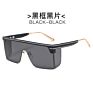 Oversized Square Sunglasses Women Men Luxury Flat Top Half Frame Large Pink Shades