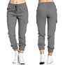 Pant plus Size Brown Pockets Unisex Slim Fit Women Track Jogger Cargo Sweat Pants