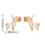 Personality Simple Animal Bird Earrings for Girls Ladies Simple Stainless Steel Stud Earrings Jewelry