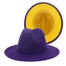 Polyester Cotton Vegan Material Two Tone 60 Colour Fedorahat Fedora Hat for Women Men Party Show Music Festival Dress