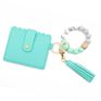 Pragmatic Card Holders Key Chain Tassel Pendant Silicone Beads Bracelet Keychain