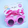 Pretty Children Hair Accessories Set Baby Girl Sunglasses and Headband Sets Cute Bow Hairband for Girl