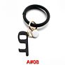 Pu Leather O Bracelet Bangle Key Chain Tassel Acrylic Door Opener Contactless Pendant Wristlet Leopard Print Tassels Key Ring