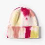 Rainbow Color Hip Pop Cuffed Skull Hats for Men Women Stylish Warm Tie Dye Knitted Beanie Hat