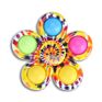 Rainbow Pop Bubble Fidget Spinner Simple Push Tie Dye Fidget Toys Silicone Spinners