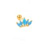Roxi S925 Sterling Silver Single Crown Stud Earring Diamond Threaded Ear Piercing Cz Earrings