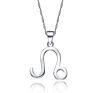 S925 Sterling Silver 12 Constellations Pendant Necklace Zodiac Sign Jewellery Gift for Women Girlfriend Couple