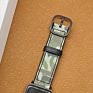 Service Genuine Leather Stitching Silicone Rubber Watch Band