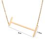 Shangjie Kalung Stylish Long Gold Plated Necklace Hip Hop Large Letter Necklace Stainless Steel Initial Necklace